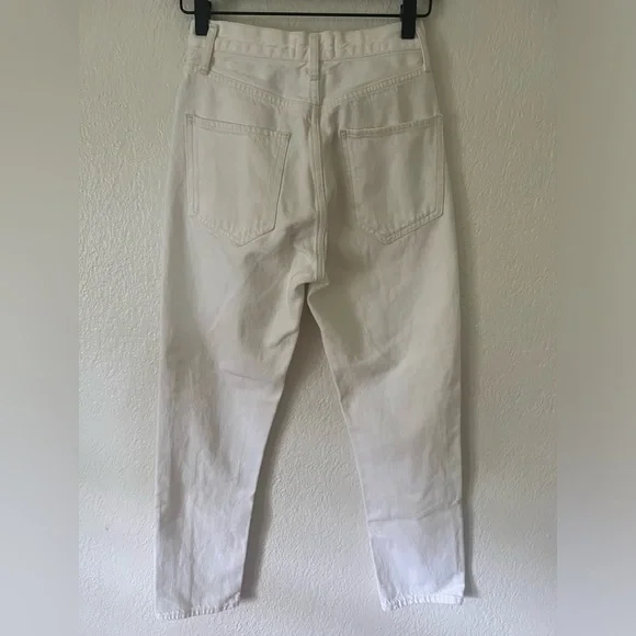 AGOLDE Riley High Rise Straight Crop in Escalate Women’s Size 23 White - Picture 4 of 5